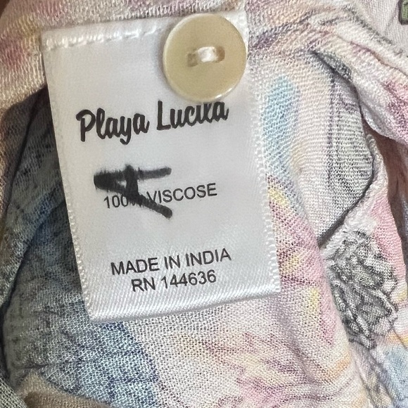 Playa Lucila Dress Floral Short Sleeve Midi‎ Sz XS - Picture 12 of 12